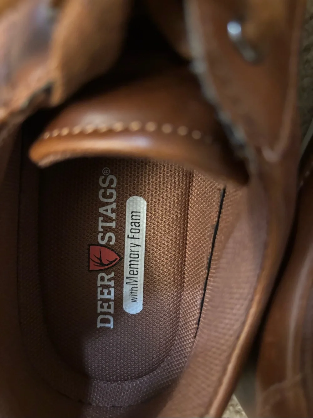 Deer Stags Boys Tan Brown Lace-Up Casual Sneakers